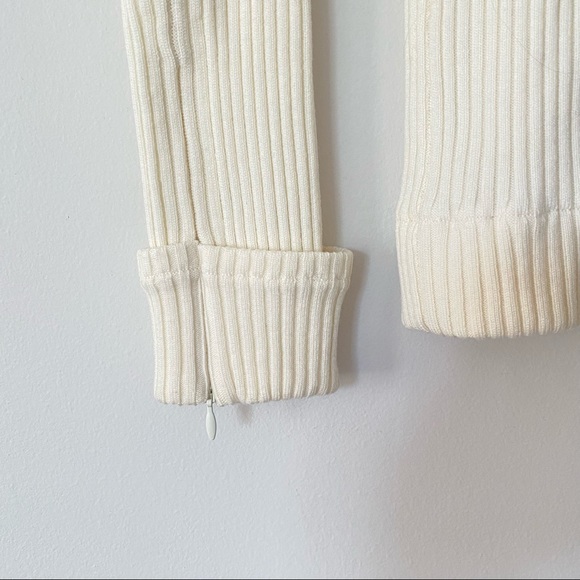 Off-white Crew Neck Sweater - 100% Merino Wool - Picture 3 of 6